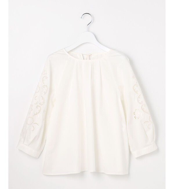 自由区「【SHIHOさん着用】エンブロイダリーブロードパフスリーブ ブラウス」|シャツ・ブラウス|