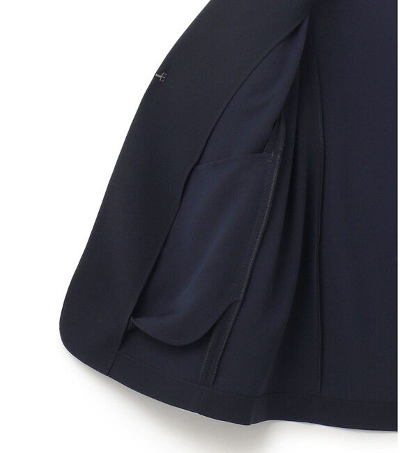 23区「【洗える/吸水速乾/UVカット/接触冷感】ストレッチジョーゼット ノーカラー ジャケット」|ノーカラージャケット|