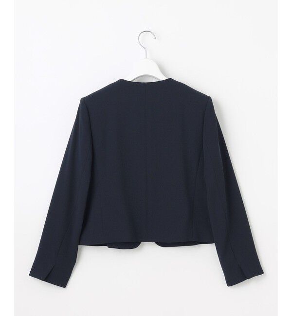 23区「【APPLAUDIR】クリアジョーゼット 3WAYコンパクトジャケット」|ノーカラージャケット|