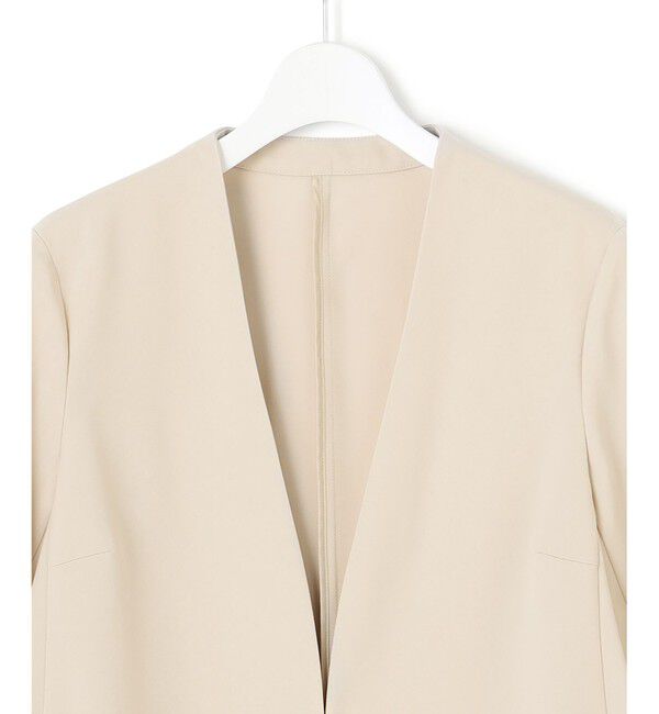 23区「【セットアップ対応/洗える】2WAYストレッチツイル ジャケット」|ノーカラージャケット|