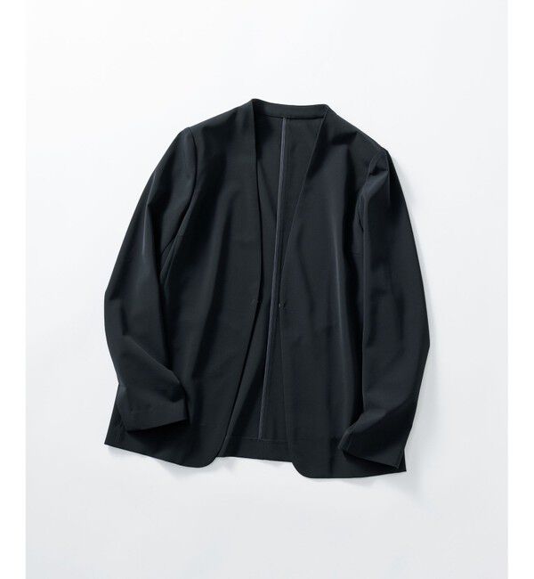 23区「【セットアップ対応/洗える】2WAYストレッチツイル ジャケット」|ノーカラージャケット|