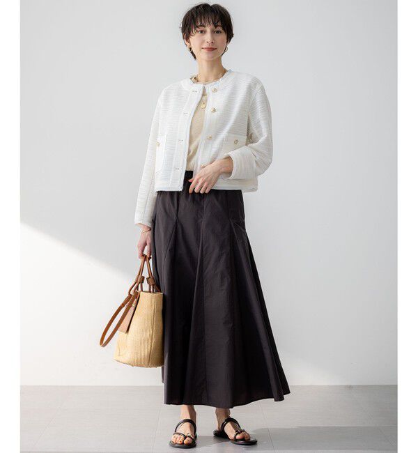 23区「【Oggi5月号掲載】サマーツイード ジャケット」|ノーカラージャケット|