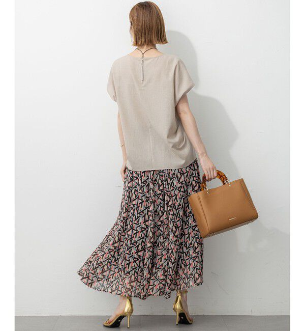 23区「【洗える】トリアセスラブストレッチ フレンチスリーブ ブラウス」|シャツ・ブラウス|