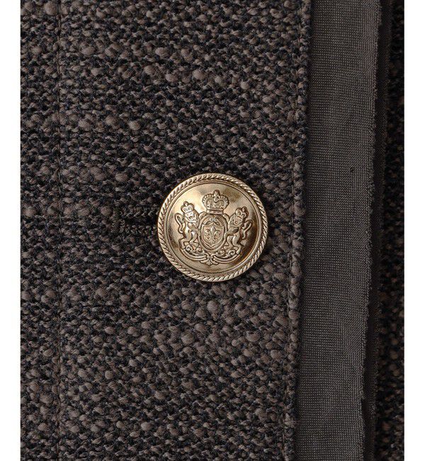 23区「サマーツイード 7分袖 ジャケット」|ノーカラージャケット|