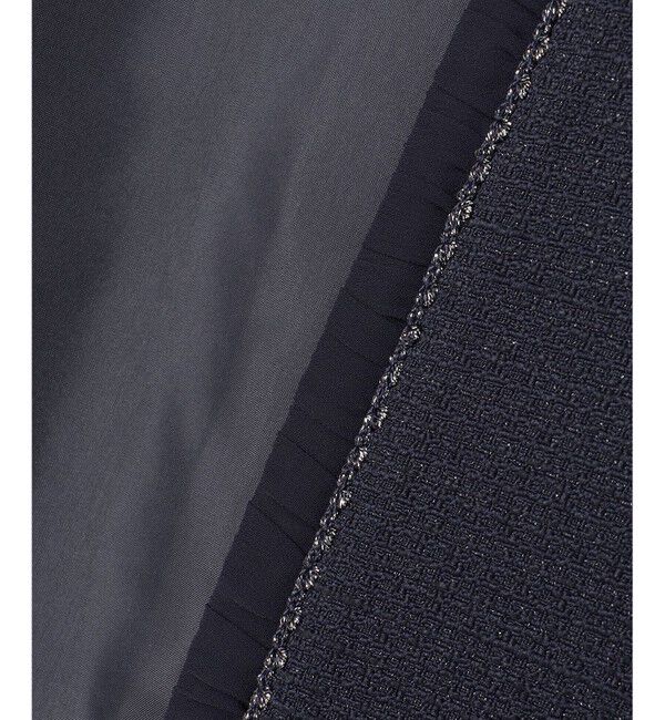 any SiS「リップルボーダーストレッチ ノーカラージャケット」|ノーカラージャケット|