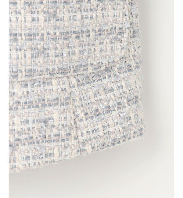 any SiS「ツイードノーカラーミドル ジャケット」|ノーカラージャケット|