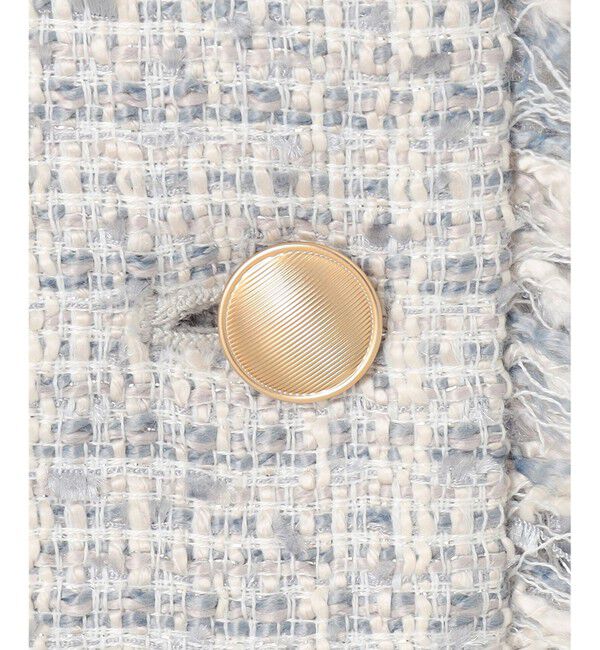 any SiS「ツイードノーカラーミドル ジャケット」|ノーカラージャケット|