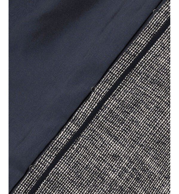 ANY SIS「ライトストレッチ ツイード ジャケット」|ノーカラージャケット|