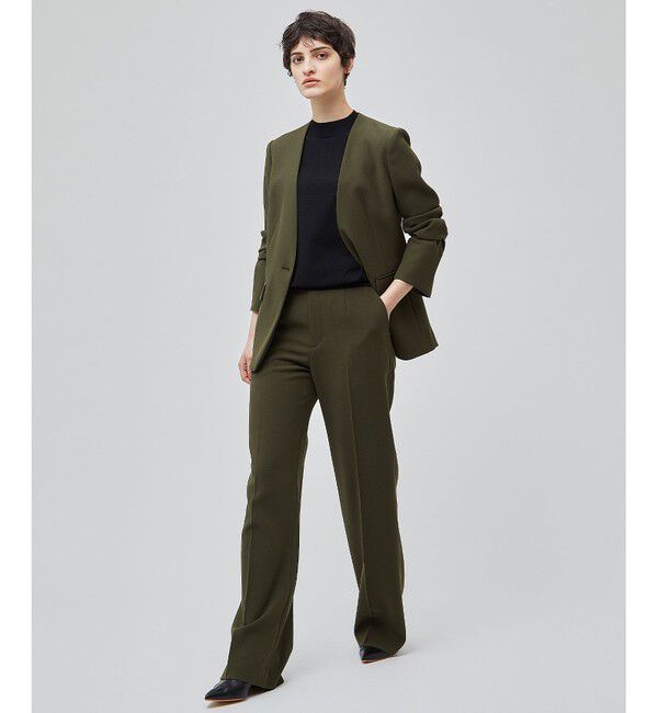 BEIGE,「【洗える・L-size】ALAINA / Vネックカラージャケット」|ノーカラージャケット|