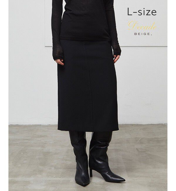 BEIGE,「【洗える・L-size】ALAINA / Iラインスカート」|スカート|Black