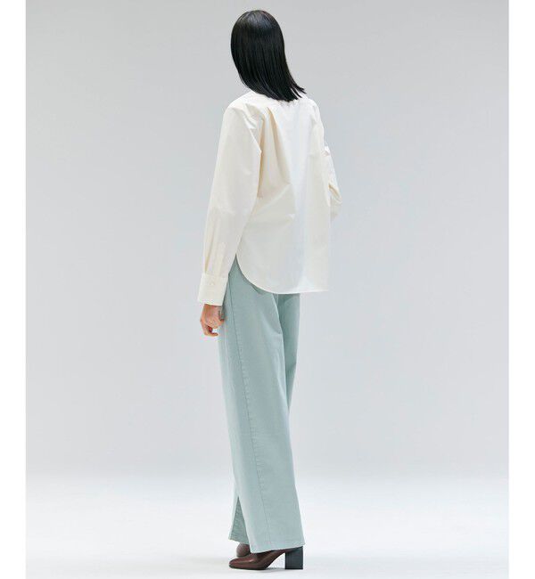 BEIGE,「【洗える・Oggi 11月号掲載】STRAWN / ビッグカラーコットンストレッチシャツ」|シャツ・ブラウス|