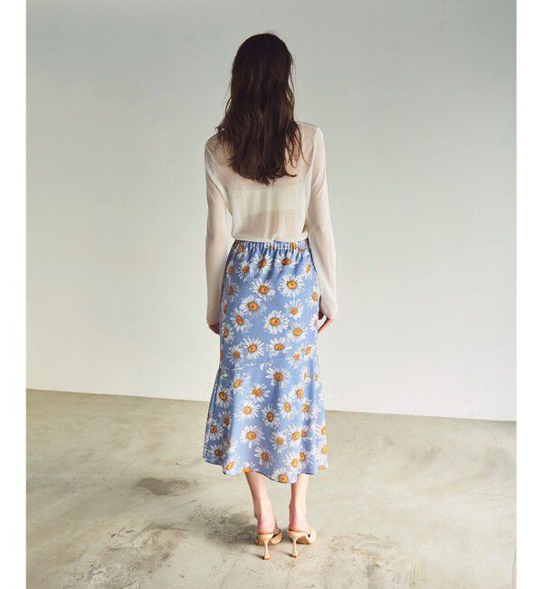 GRACE CONTINENTAL「マーガレットフラワープリントスカート」|スカート|