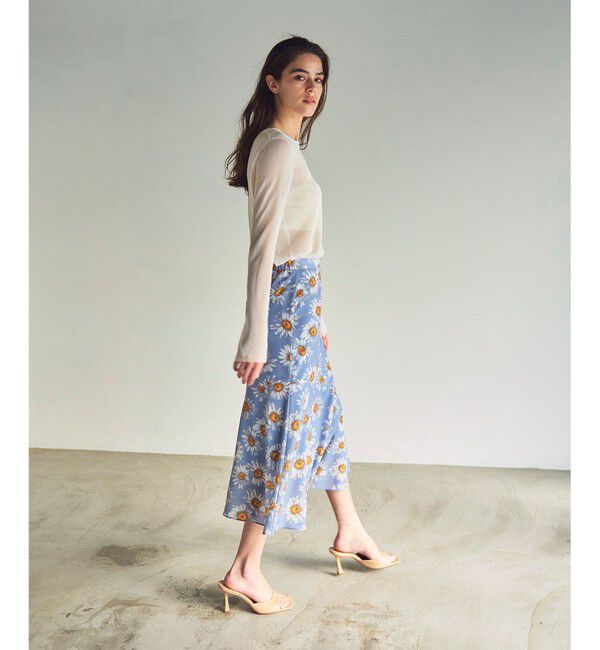 GRACE CONTINENTAL「マーガレットフラワープリントスカート」|スカート|