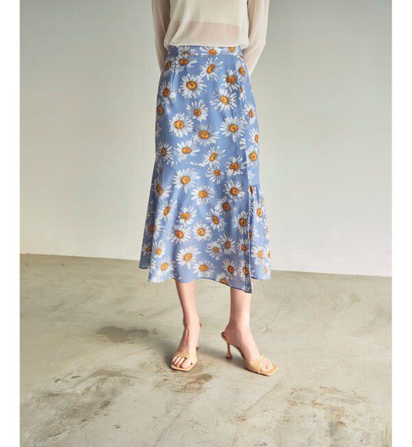 GRACE CONTINENTAL「マーガレットフラワープリントスカート」|スカート|