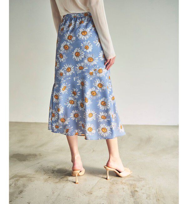 GRACE CONTINENTAL「マーガレットフラワープリントスカート」|スカート|