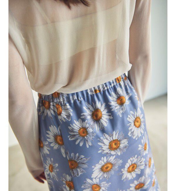 GRACE CONTINENTAL「マーガレットフラワープリントスカート」|スカート|