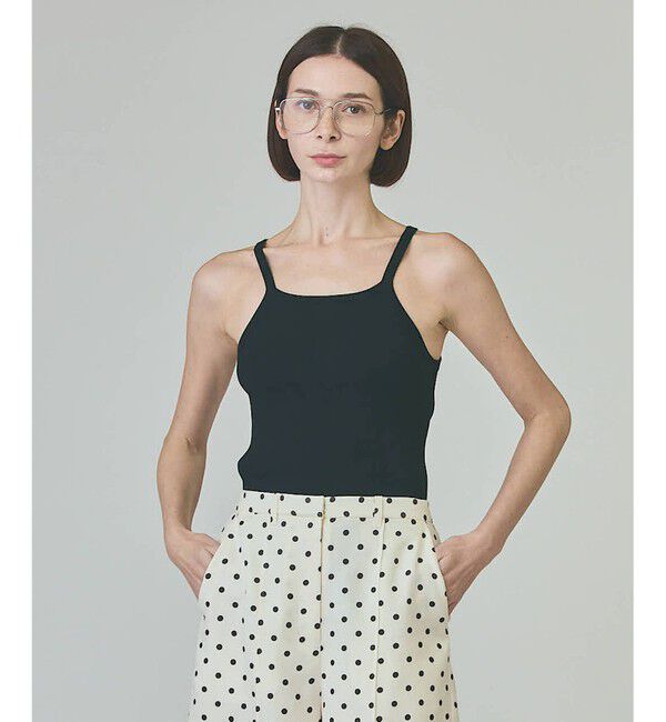  「アメスリニットキャミ」|キャミソール|ブラック