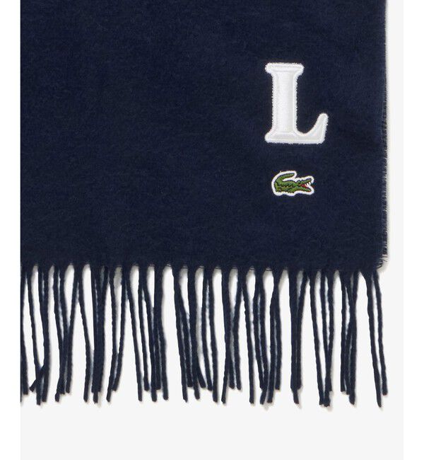 LACOSTE「イニシャルステッチマフラー / フリンジストール」|マフラー|
