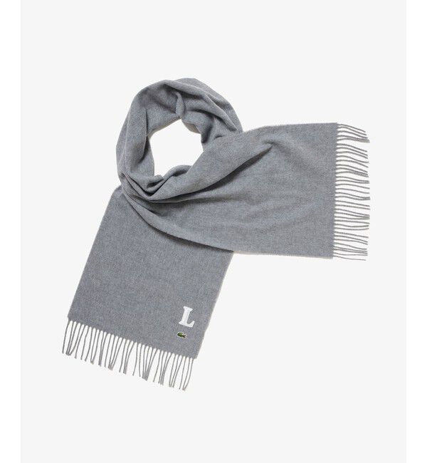 LACOSTE「イニシャルステッチマフラー / フリンジストール」|マフラー|