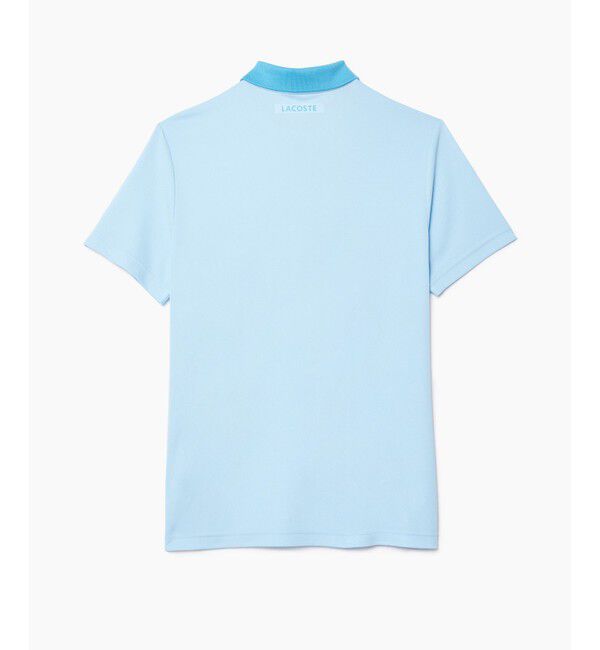 LACOSTE「UPF50＋ UVカット 『ノバク・ジョコビッチ』コートプリントウルトラドライ 半袖ポロシャツ」|ポロシャツ|