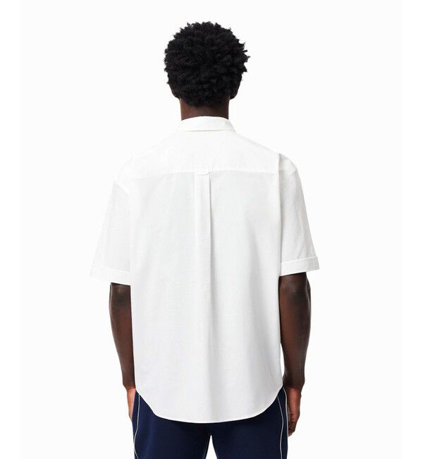 LACOSTE「ウォッシュドオックスフォード半袖ボタンダウンシャツ」|シャツ・ブラウス|