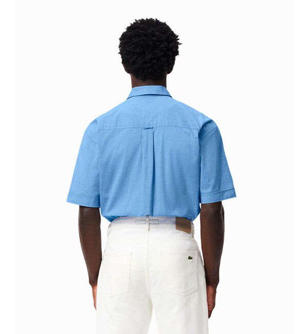 LACOSTE「ウォッシュドオックスフォード半袖ボタンダウンシャツ」|シャツ・ブラウス|