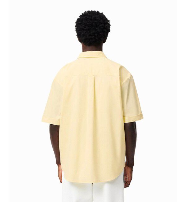 LACOSTE「ウォッシュドオックスフォード半袖ボタンダウンシャツ」|シャツ・ブラウス|