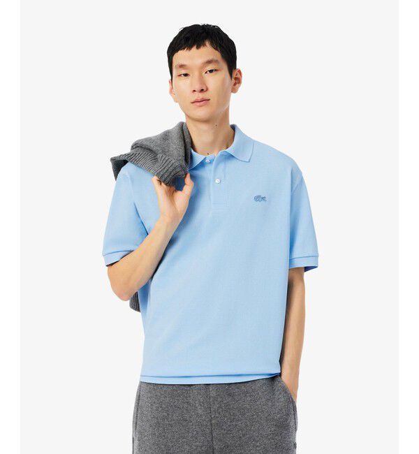 LACOSTE「ヘビーウェイトルーズフィットポロシャツ」|ポロシャツ|ライトブルー