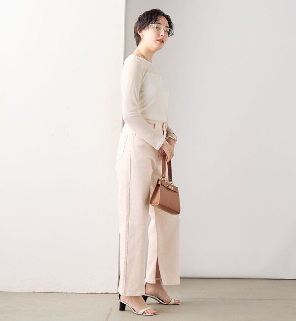 Rie Miller「【RM denim】スリットフレアハイウエストデニム」|デニム|