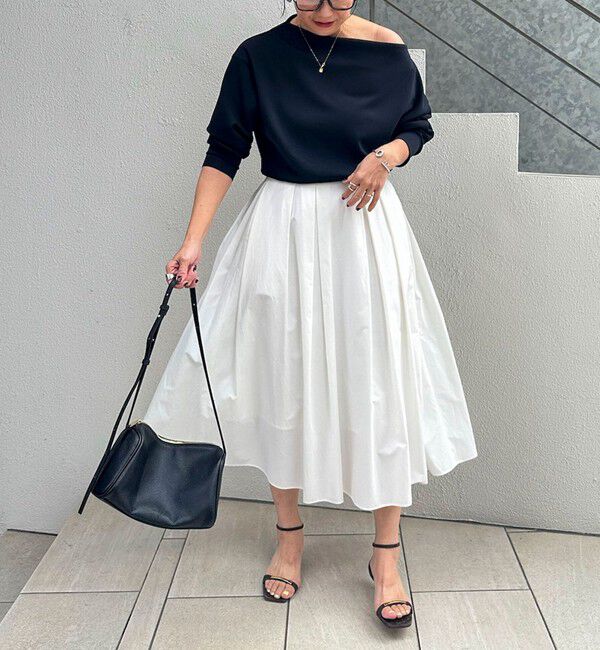 NOLLEY'S sophi「ウォッシャブルタフタタックフレアロングスカート」|スカート|