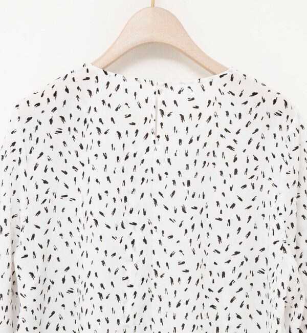 NOLLEY'S sophi「ウォッシャブルファンクショナルジョーゼットプリントタックフレアーブラウス」|シャツ・ブラウス|