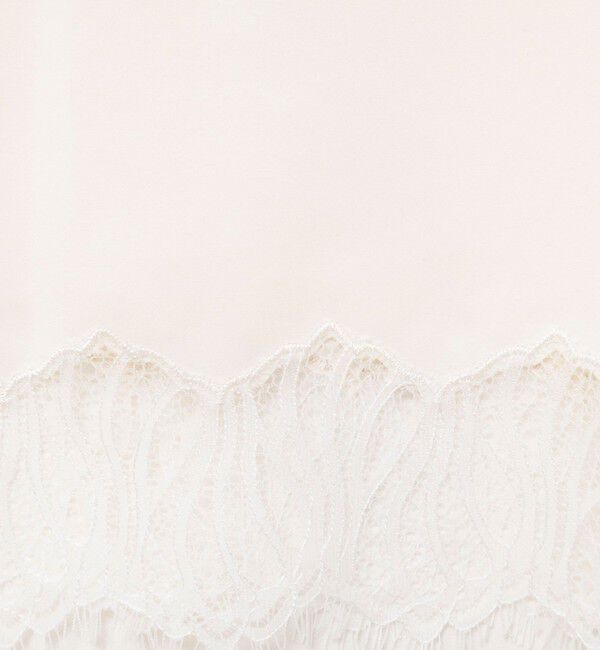 NOLLEY'S「【WEB限定】ウォッシャブルヘムレースサテンタンク」|タンクトップ|