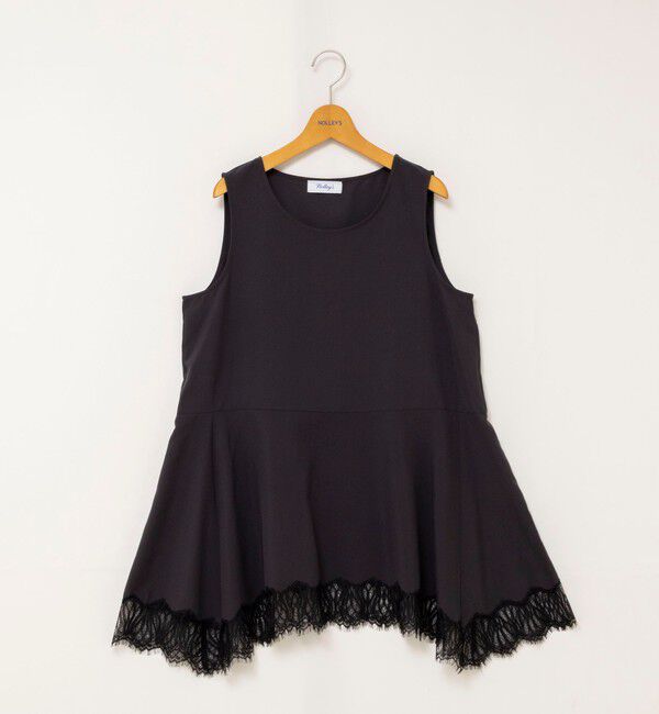 NOLLEY'S「【WEB限定】ウォッシャブルヘムレースサテンタンク」|タンクトップ|