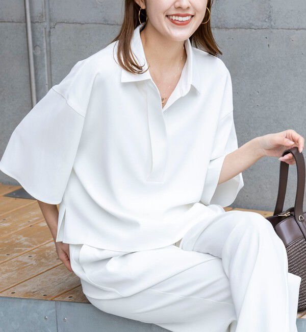 NOLLEY'S「《セットアップ対応》ウォッシャブルイージーツイルシャツ」|シャツ・ブラウス|