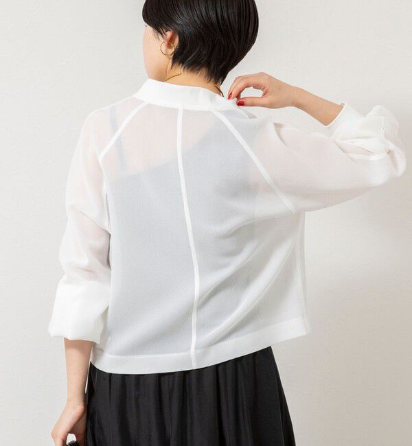 NOLLEY'S sophi「ウォッシャブルカラミメッシュジップアップブルゾン」|ブルゾン・スタジャン|