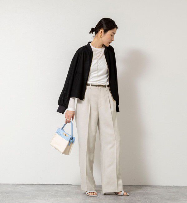 NOLLEY'S sophi「ウォッシャブルカラミメッシュジップアップブルゾン」|ブルゾン・スタジャン|