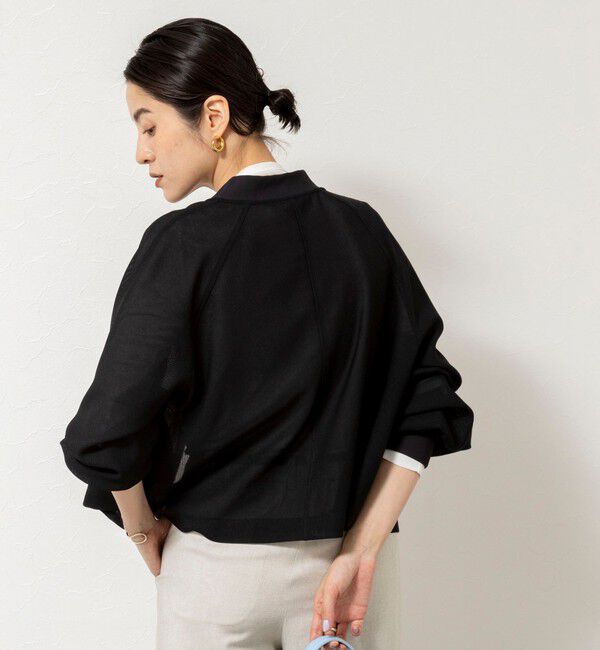 NOLLEY'S sophi「ウォッシャブルカラミメッシュジップアップブルゾン」|ブルゾン・スタジャン|