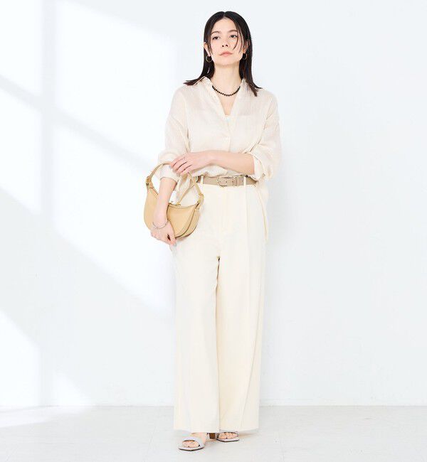 NOLLEY'S sophi「ウォッシャブルACARライトストライプ3WAYオーバーシャツ」|シャツ・ブラウス|