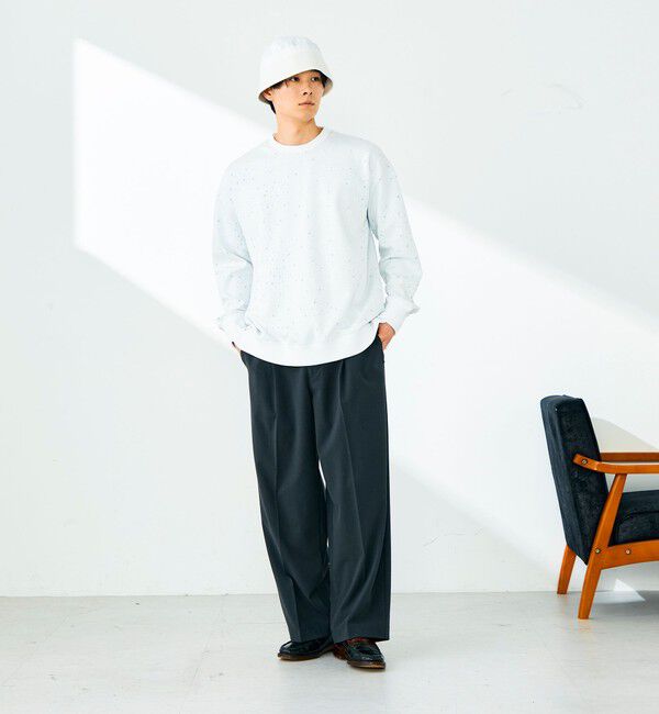 GLOSTER「星穴ネップボンディング クルーネックスウェット」|スウェット・ジャージ|