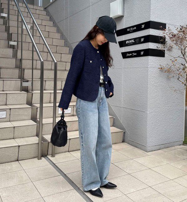 fredy emue「ノーカラーツィードジャケット」|ノーカラージャケット|