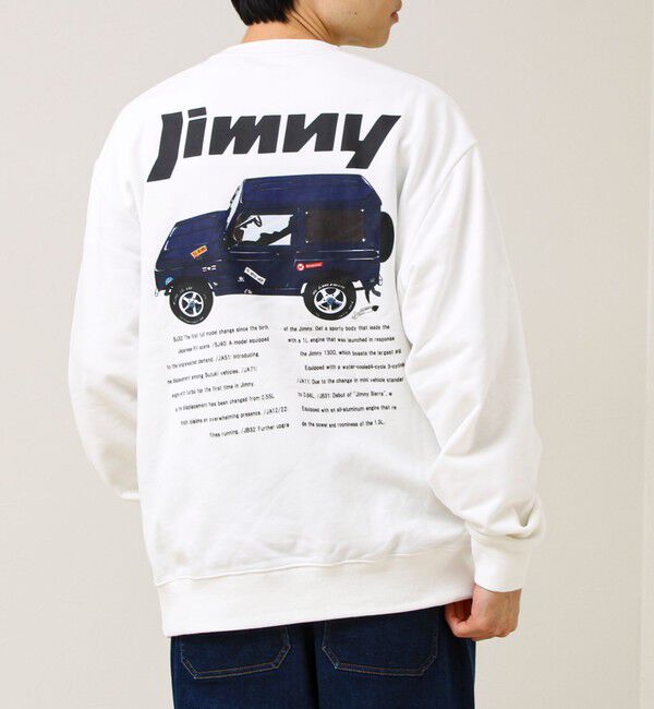 GLOSTER「【ロングセラーコラボ】ジムニー&times;GLOSTER Suzuki Jimny 裏毛プリントスウェット」|スウェット・ジャージ|ホワイト