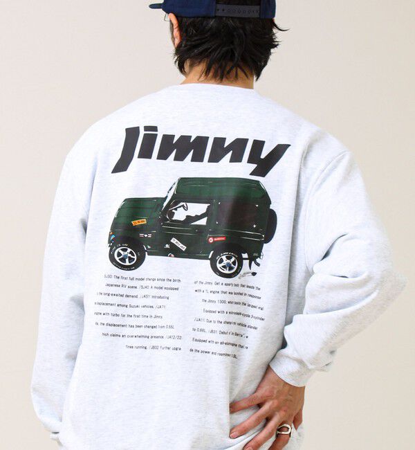 GLOSTER「【ロングセラーコラボ】ジムニー&times;GLOSTER Suzuki Jimny 裏毛プリントスウェット」|スウェット・ジャージ|アッシュグレー