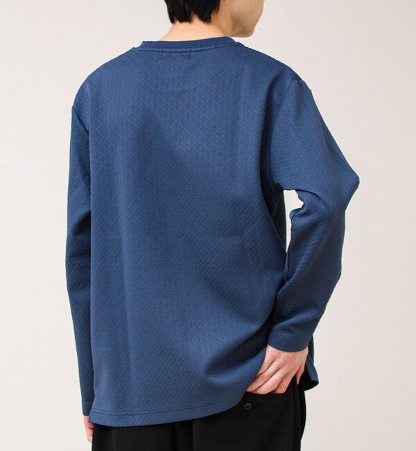 GLOSTER「【素材で魅せる】フクレリンクスジャガードロンT」|Tシャツ・カットソー|