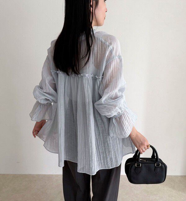 fredy emue「LINEN混シアー楊柳ブラウス」|シャツ・ブラウス|
