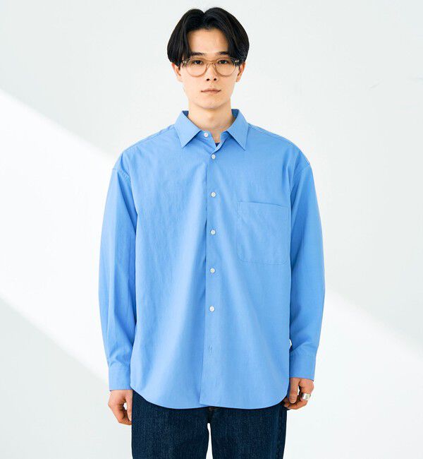 GLOSTER「【ニューベーシック】ワッシャーポプリンシャツ ロングスリーブ」|シャツ・ブラウス|