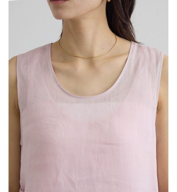 SALON adam et rope'「リネンドロストノースリーブワンピース / GENTLE LINEN」|ワンピース|