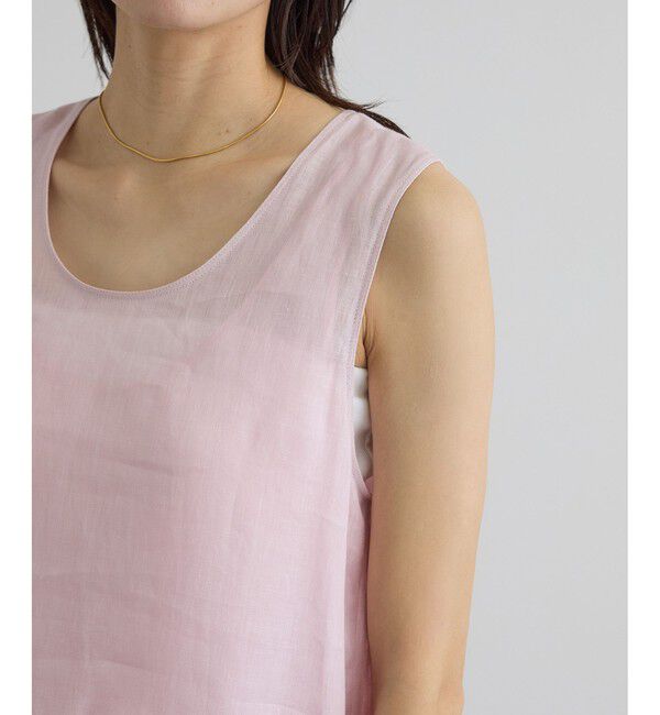 SALON adam et rope'「リネンドロストノースリーブワンピース / GENTLE LINEN」|ワンピース|