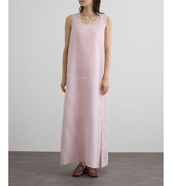 SALON adam et rope'「リネンドロストノースリーブワンピース / GENTLE LINEN」|ワンピース|