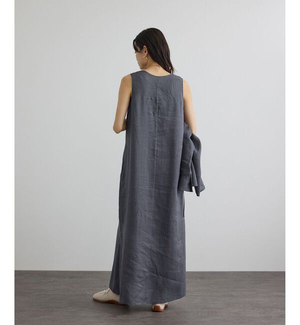 SALON adam et rope'「リネンドロストノースリーブワンピース / GENTLE LINEN」|ワンピース|
