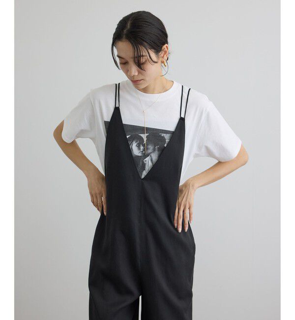 SALON adam et rope'「ビンテージツイルサロペット」|オールインワン|